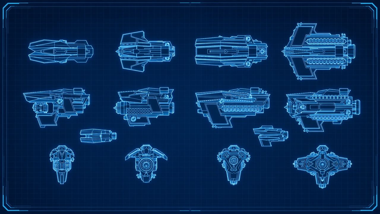 Blueprint sheet of Sovereign class ships